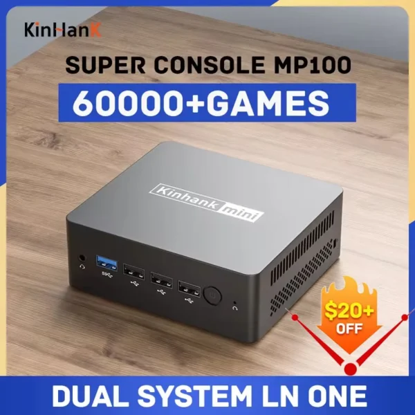 Super Console MP100 Retro Video Console for SS/MAME/CD /N64/Sega Saturn/DC Win11 60000Gaming 4K Ultra HD Retro Video Game Player