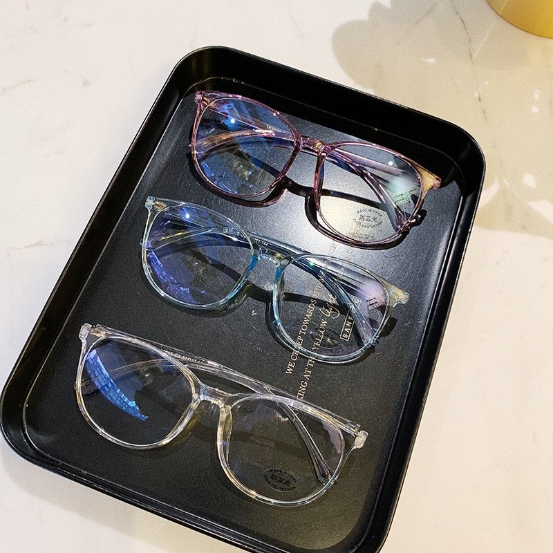 Transparent Anti Blue Light Rounded Glasses Transparent Anti Blue Light Rounded Glasses