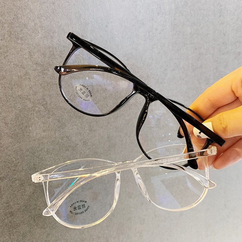 Transparent Anti Blue Light Rounded Glasses Transparent Anti Blue Light Rounded Glasses